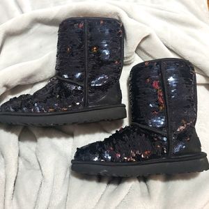 Ugg black sequin boots size 7